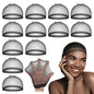 Dreamlover HD Wig Cap for Lace Front Wig, Black Wig Cap for Women, Bald Cap for Woman, Transparent HD Cap for Wigs, HD Stocking Cap for Wigs, 12 Pieces