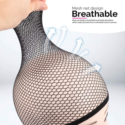 Fandamei Wig Cap, 4PCS Black Mesh Wig Cap Net, Closed End Hair Mesh Net Wig Caps, Liner Weaving Caps for Women, Men, Kids