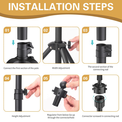 Relx Wig Head Stand - Adjustable Mannequin Head Stand - Wig Stand Tripod for Cosmetology Hairdressing Training (Head Not Included)