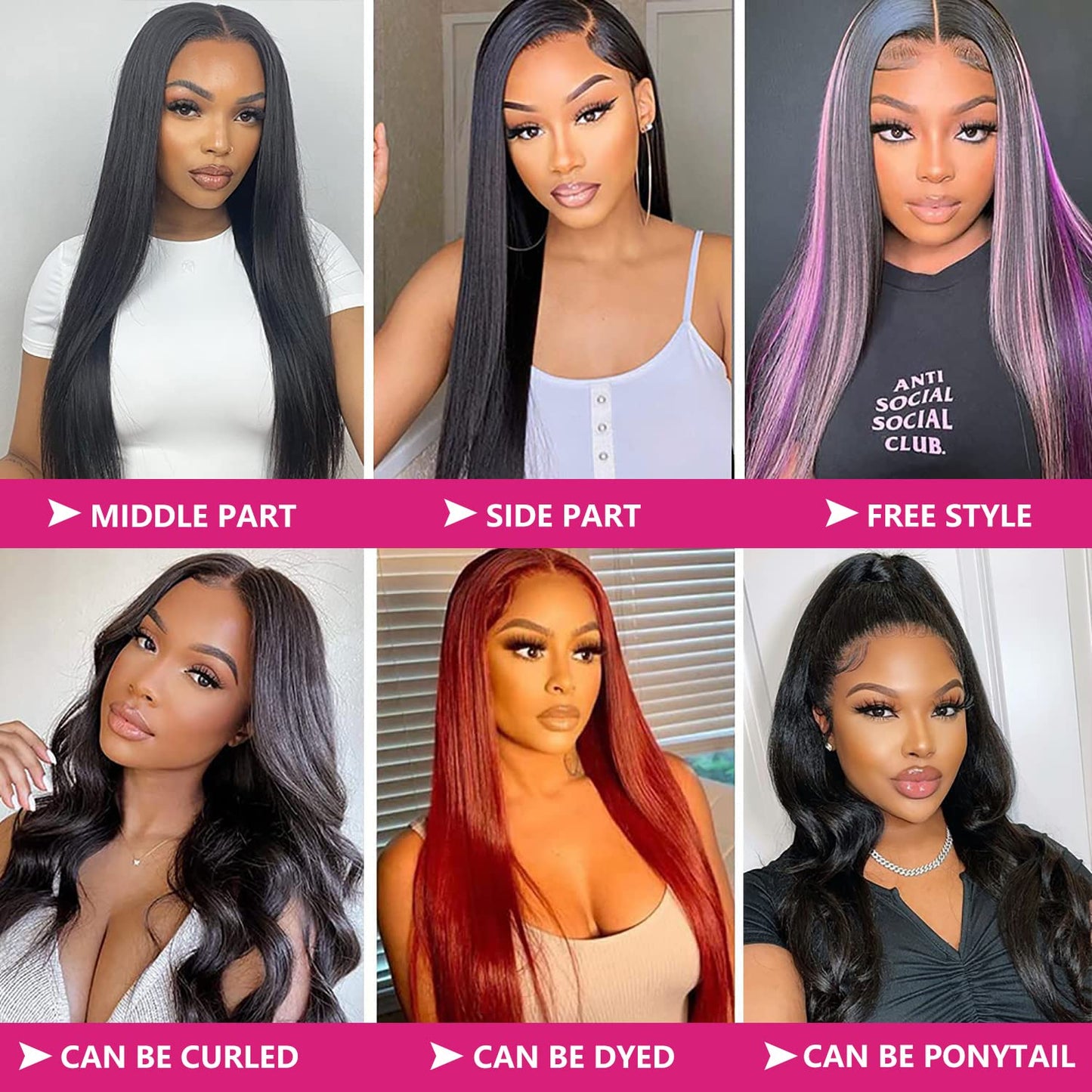 Ysxbui 13x6 Lace Front Wigs Human Hair 180 Density Straight HD Transparent Lace Front Human Hair Wigs for Women Glueless Wigs Human Hair Pre Plucked Natural Color (26 Inch)