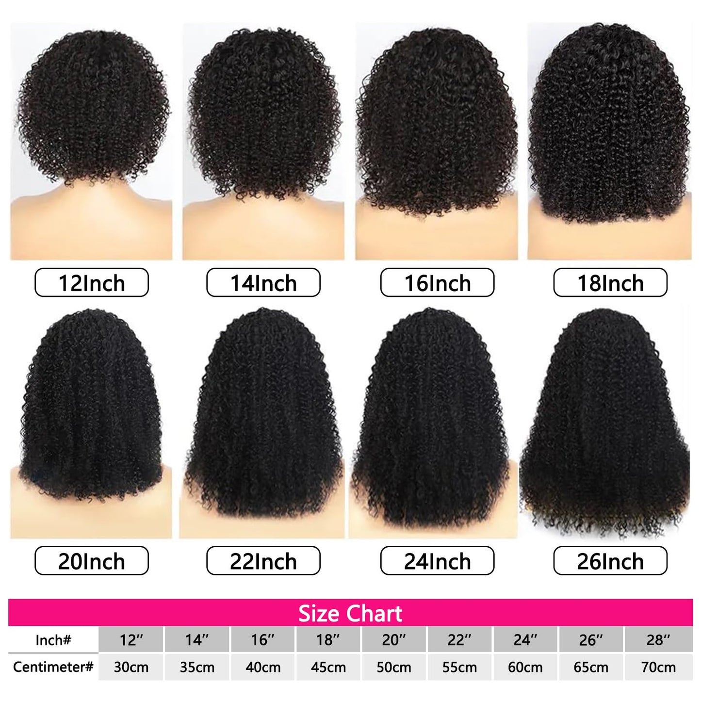 Headband Wig Human Hair Kinky Curly 14 inch Brazilian Remy Hair Curly None Lace Front Wigs Glueless Wigs Human Hair Curly for Black Women None Lace Front Machine Made Wigs Human Hair Natural Color