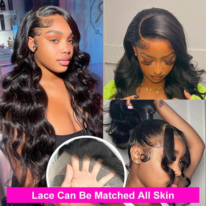 Ossilee Hidden Strap Glueless 360 Lace Front Wigs Human Hair Pre Cut Pre Bleached Pre Plucked Body Wave Invisi Strap 360 Full Lace Wigs Human Hair 200% Density HD Lace Front Wigs Human Hair 20inch