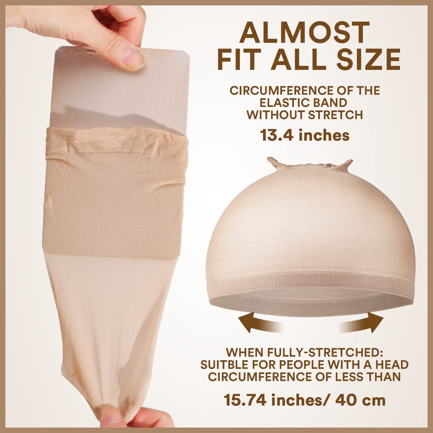 Teenitor Wig Cap, Nylon Wig Caps, 20Pcs Stocking Wig Caps for Women Nude