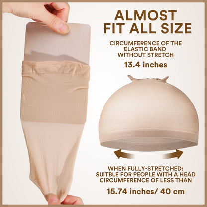 Teenitor Wig Cap, Nylon Wig Caps, 20Pcs Stocking Wig Caps for Women Nude