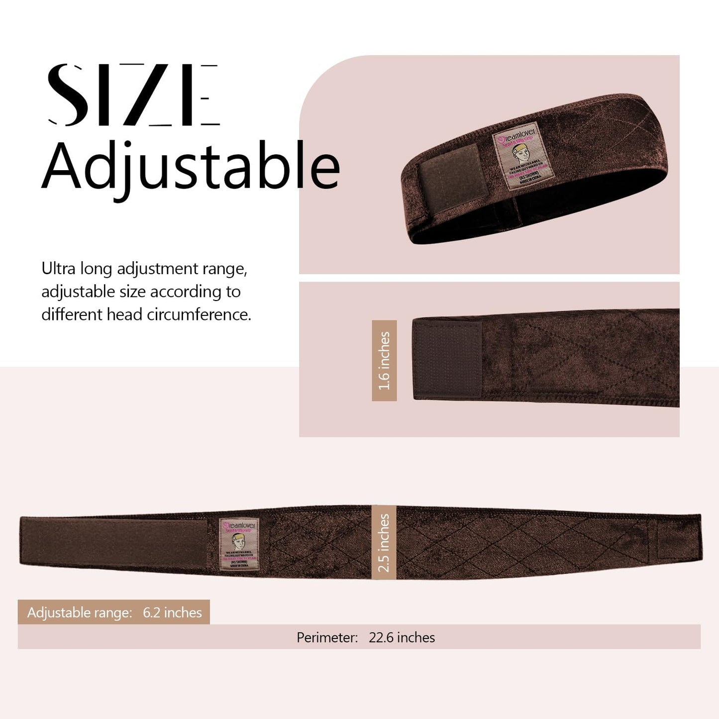 Dreamlover Wig Grip Bands, Dark Brown, 2 PCS