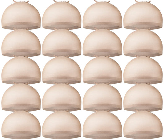 Teenitor Wig Cap, Nylon Wig Caps, 20Pcs Stocking Wig Caps for Women Nude