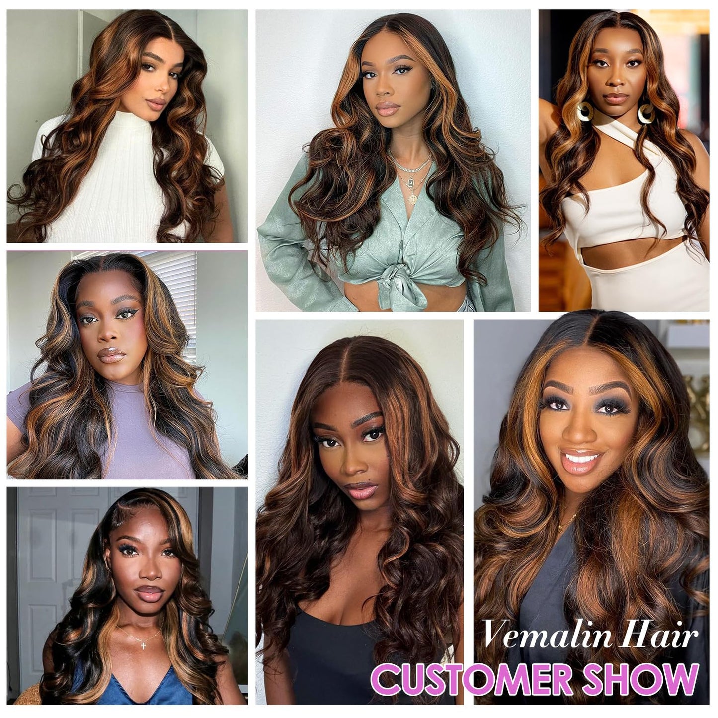 Vemalin 28 Inch Ombre Lace Front Wig Human Hair 1B/30 Highlight Body Wave Lace Front Wigs Human Hair Colored 13x4 Brown Wig 200 Density Balayage Glueless HD Lace Frontal Wigs