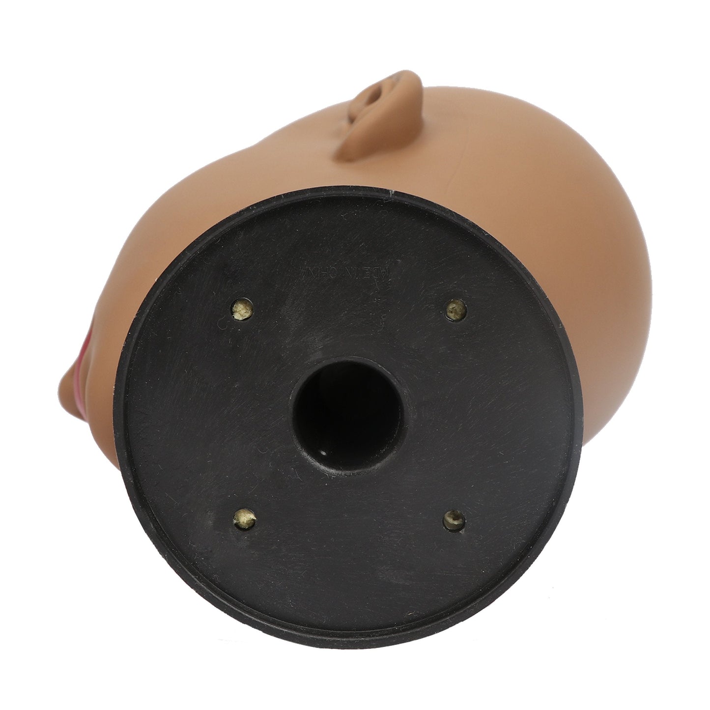 BHD BEAUTY Bald Mannequin Head Brown Female Professional Cosmetology for Wig Making, Display wigs, eyeglasses, hairs with T pins 21''