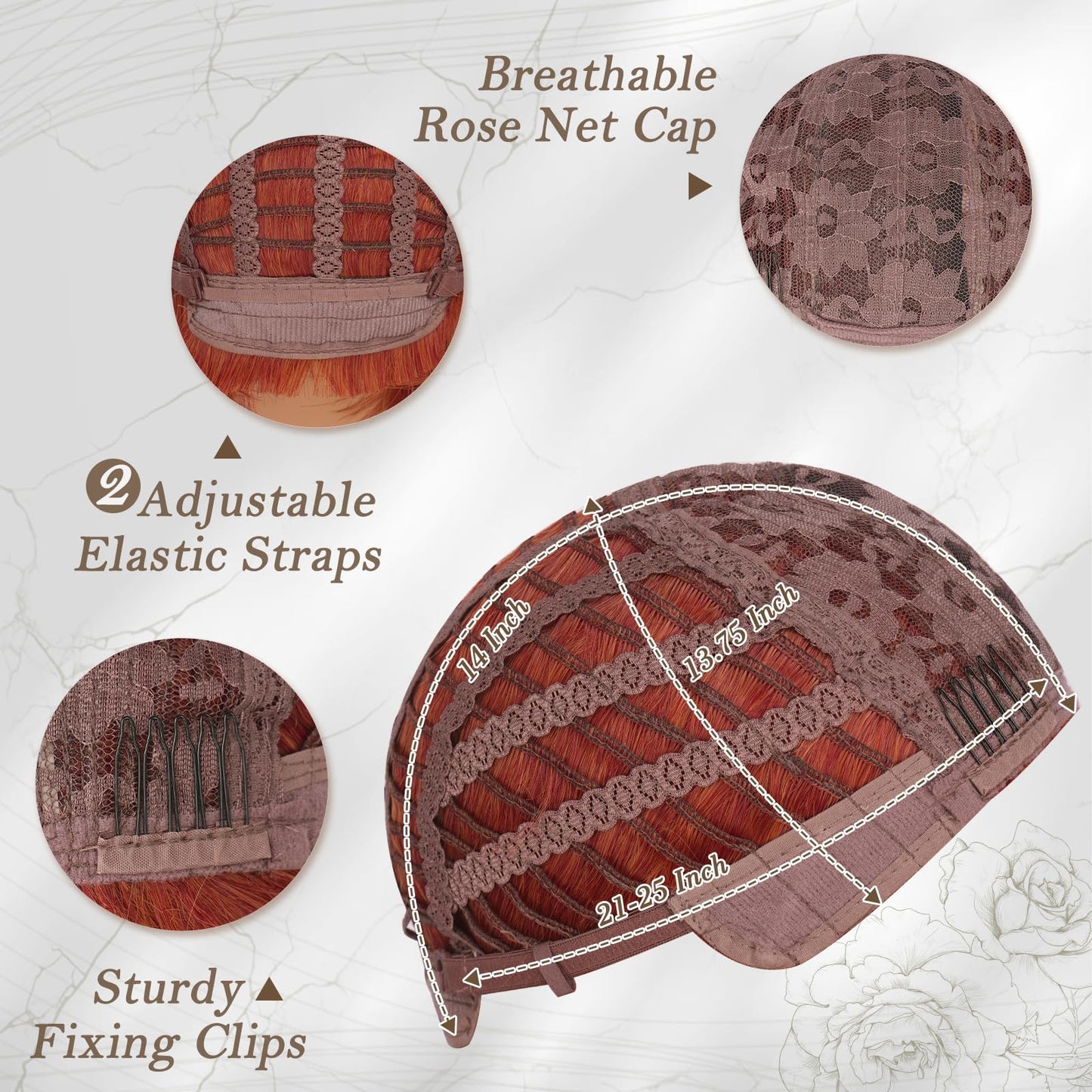 BARSDAR Short Bob Wig with Bangs - Short Copper Auburn Bob Wig with Bangs for Women - 12 Inch Chin-Length Natural Looking Soft Synthetic Hair Replacement Daily Halloween Party Copper Auburn Wigs