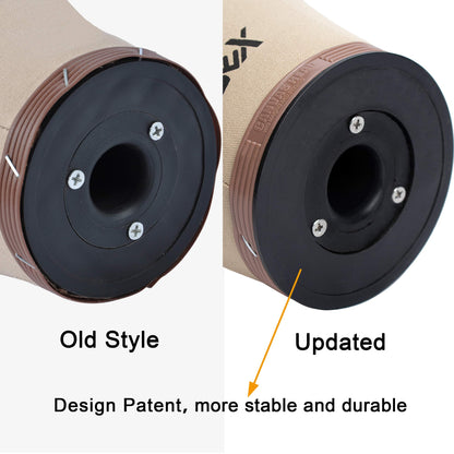 GEX 20"-24" Cork Canvas Block Head Mannequin Head Wig Display Styling Head With Mount Hole (Light Brown, 22")