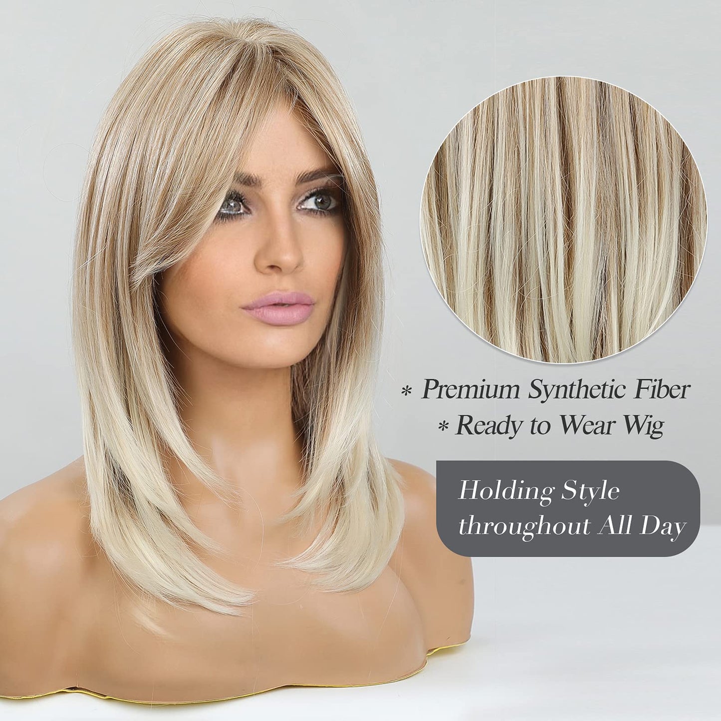 HAIRCUBE Layered Wigs for Women Synthetic Wig