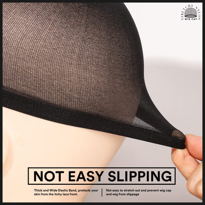 Teenitor Wig Cap,Black Wig Cap 20 Pieces Wig Caps, Black Stocking Caps, Stretchy Nylon Wig Stocking Caps for Women