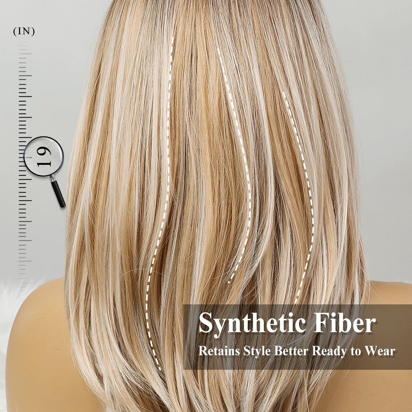 HAIRCUBE Layered Wigs for Women Synthetic Wig