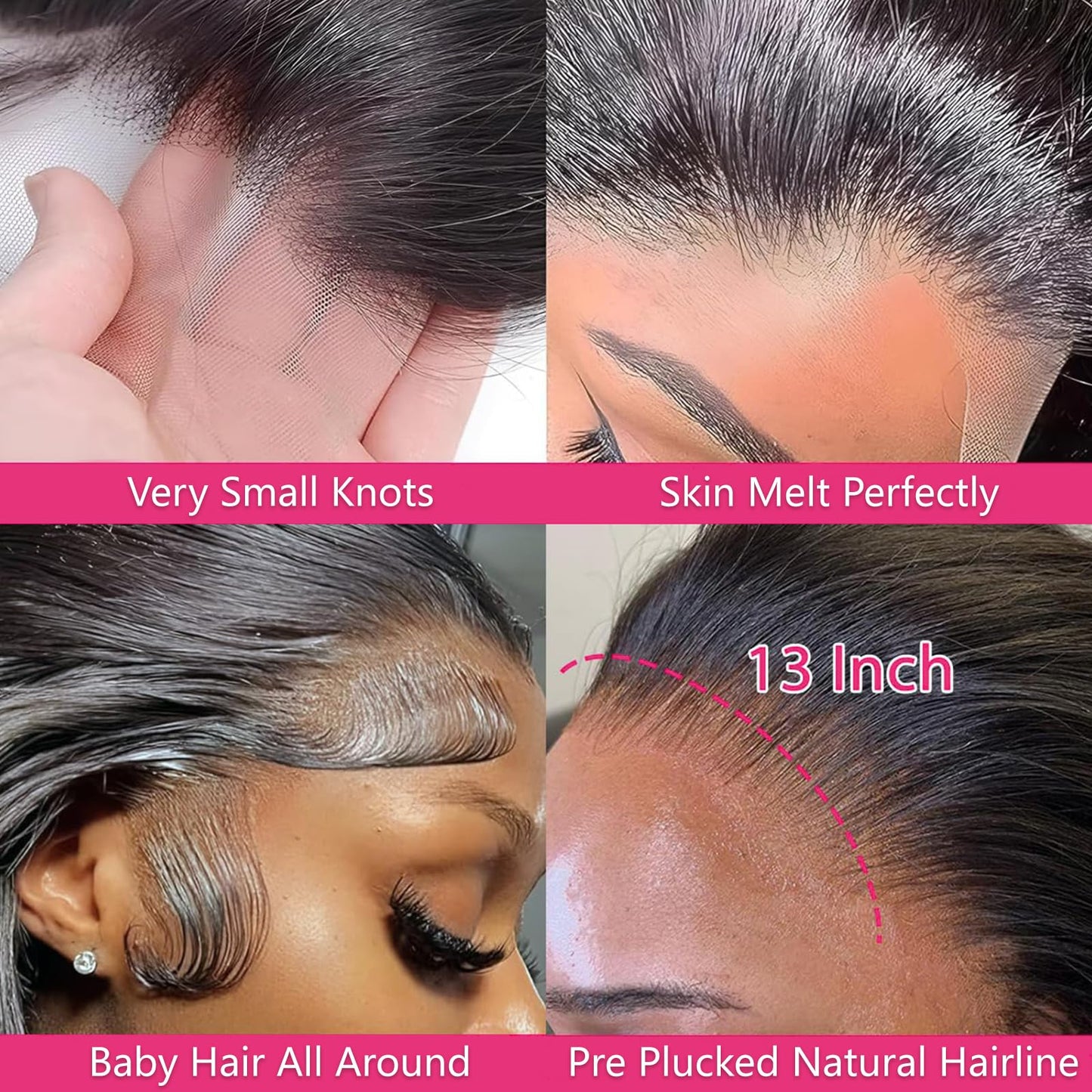 18 Inch 13x6 Lace Front Wigs Human Hair Body Wave HD Lace Front Wigs Human Hair Pre Plucked Glueless Wigs Human Hair Pre Plucked Lace Frontal Wigs Human Hair for Women