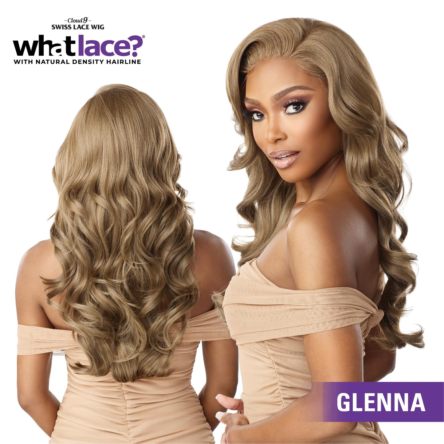 Sensationnel What Lace 13X6 Wigs - Glenna Lacefrontal Hand Tied Glueless Synthetic With Natural Density Preplucked Hairline (2 DARKBROWN)