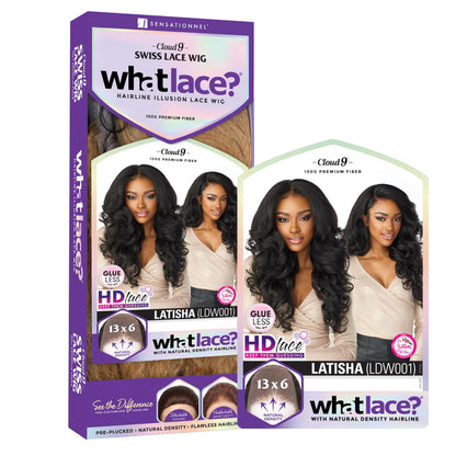 Sensationnel What Lace 13X6 Wigs - Latisha Lacefrontal Hand Tied Glueless Synthetic With Natural Density Preplucked Hairline (Light Blonde 613)