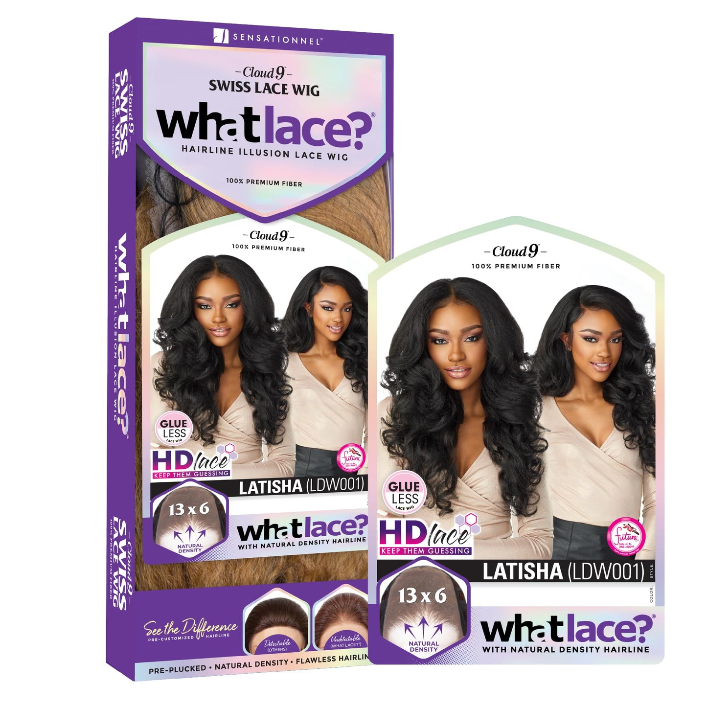 Sensationnel What Lace 13X6 Wigs - Latisha Lacefrontal Hand Tied Glueless Synthetic With Natural Density Preplucked Hairline (FLAMBOYAGEAUBURN)