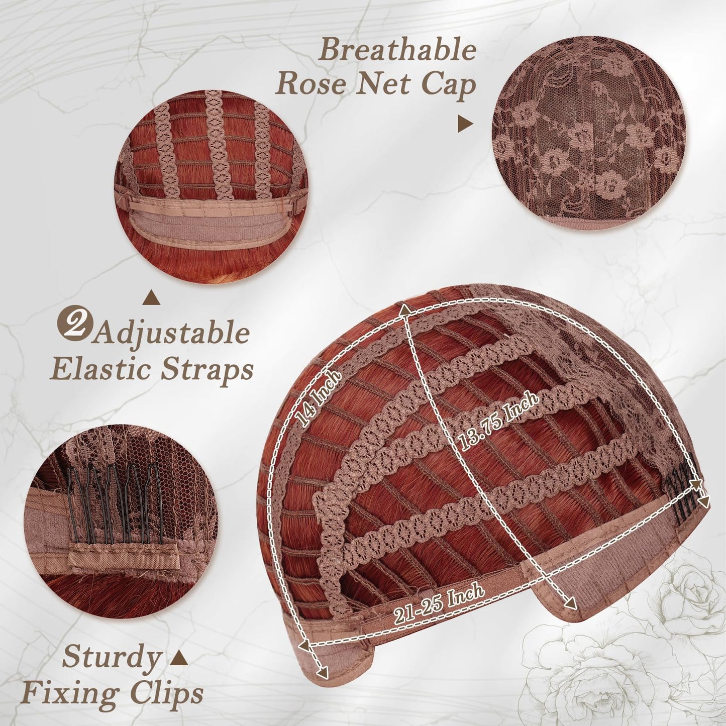 BARSDAR Short Bob Wig with Bangs - Short Copper Red Bob Wig with Bangs for Women - 12 Inch Chin-Length Natural Looking Soft Synthetic Hair Replacement Daily Halloween Party Copper Red Wigs