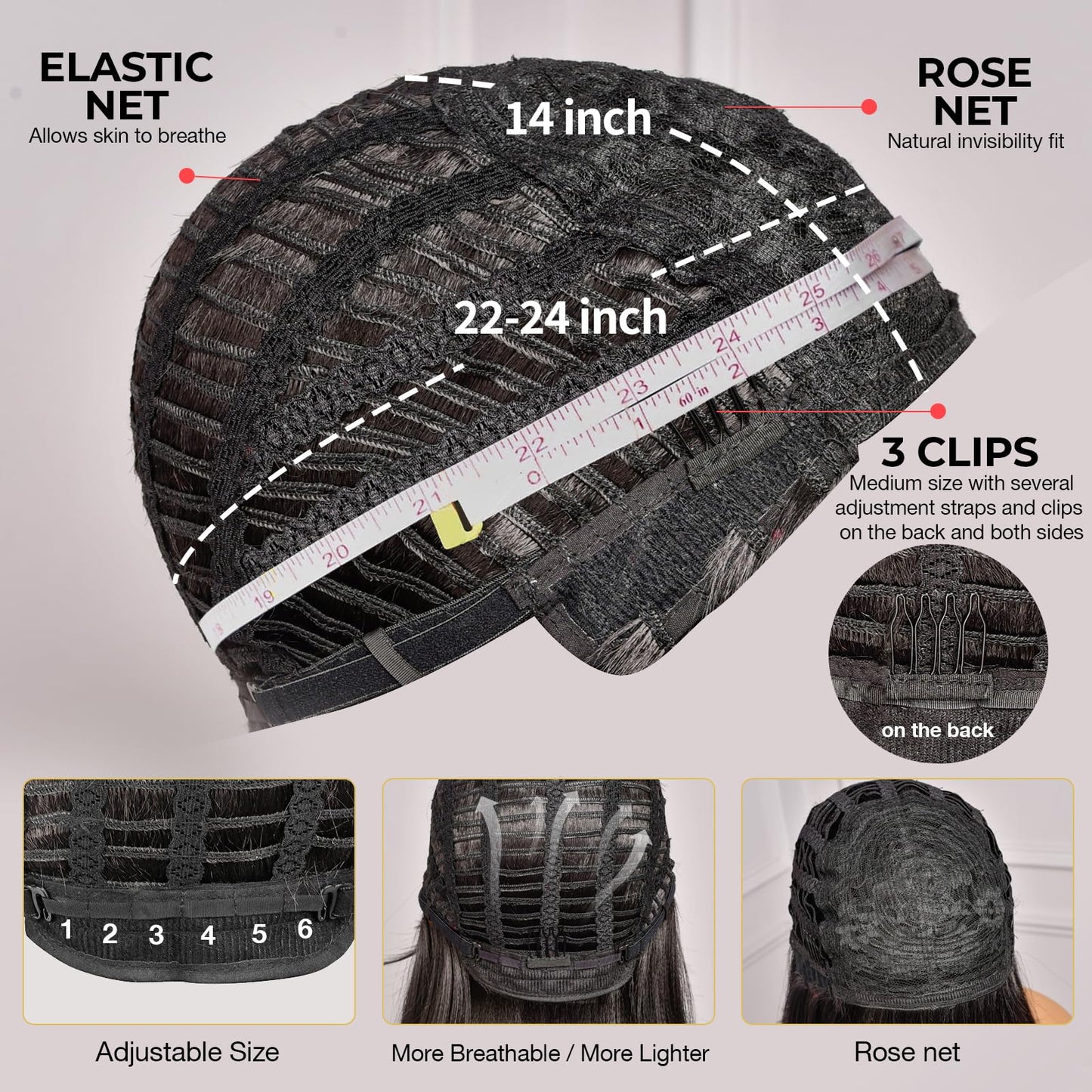 ToyoTress Black Mix Brown Highlight Bob Wig With Bangs - 10 Inch Yaki Straight Bob Wig For Black Women, Short Synthetic Hair Wigs Heat Resistant Daily Costume (10 Inch, SP1B/30-613H)