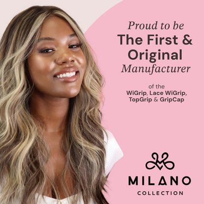 MILANO COLLECTION Lace Wig Grip Cap for Women, Adjustable Wig Caps for Women Non Slip with Headband to Secure Lace Top Perfectly in Place, One Size Fits All, Nude