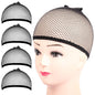 Fandamei Wig Cap, 4PCS Black Mesh Wig Cap Net, Closed End Hair Mesh Net Wig Caps, Liner Weaving Caps for Women, Men, Kids