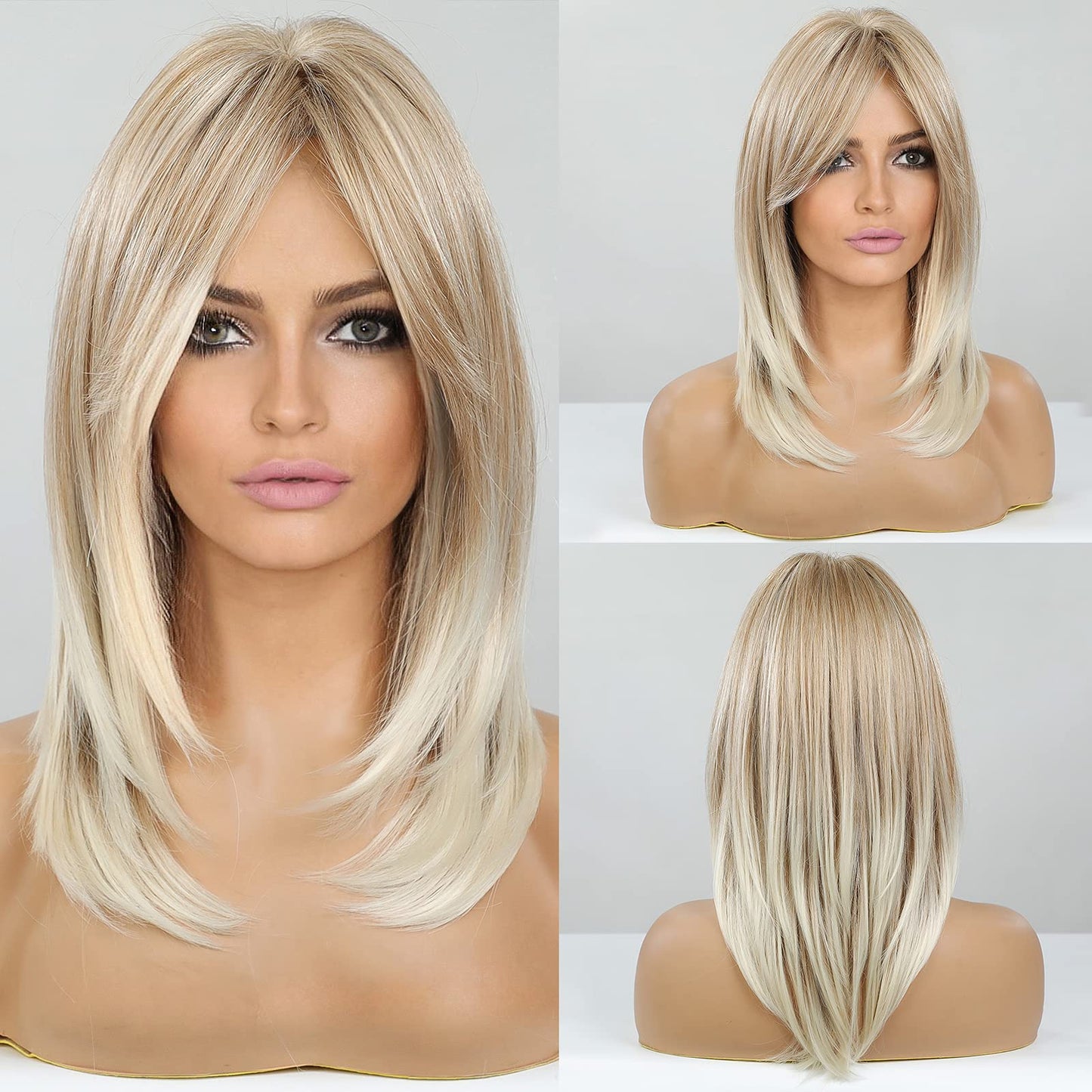 HAIRCUBE Layered Wigs for Women Synthetic Wig