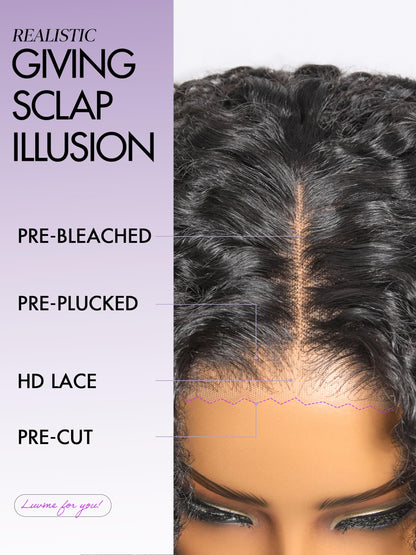 LUVME HAIR All-Day Comfort™ Kinky Curly 5X5 Lace Front Wigs All-Day Comfort Wig Human Hair Curly Hair glueless wigs human hair pre plucked pre cut long black wig lace closure wigs frontal wigs