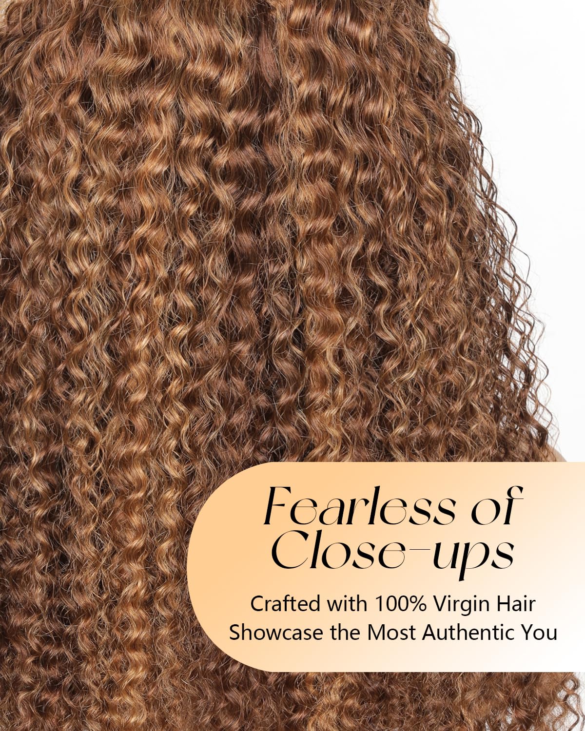 JuneMet Ombre Highlight Human Hair Wig with Bangs 2x4 HD Lace Front Closure Wear and Go Glueless Wigs with Bangs Curly Water Wave 4/27 Honey Blonde Brown Colored Human Hair for Black Women 16 Inch