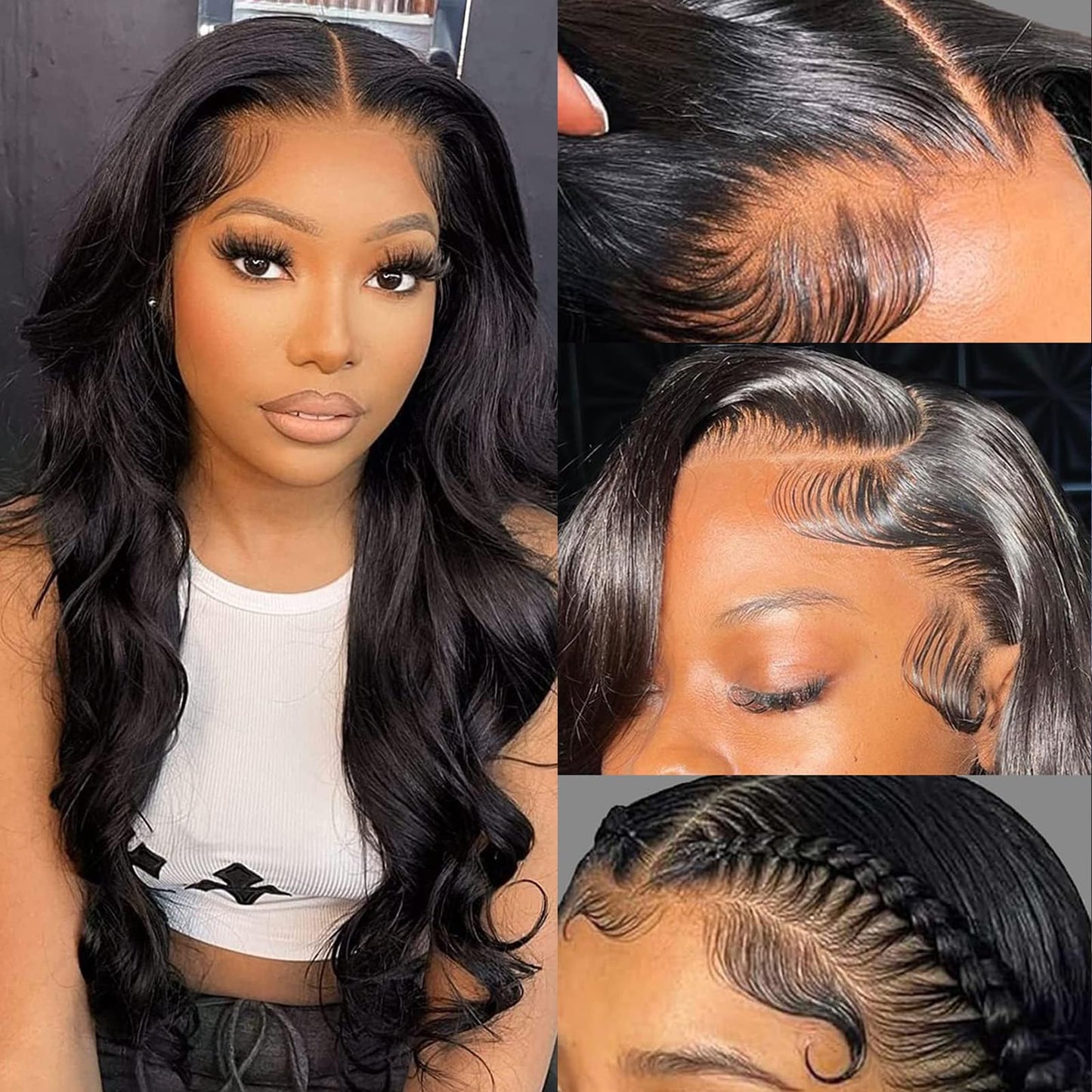18 Inch 13x6 Lace Front Wigs Human Hair Body Wave HD Lace Front Wigs Human Hair Pre Plucked Glueless Wigs Human Hair Pre Plucked Lace Frontal Wigs Human Hair for Women