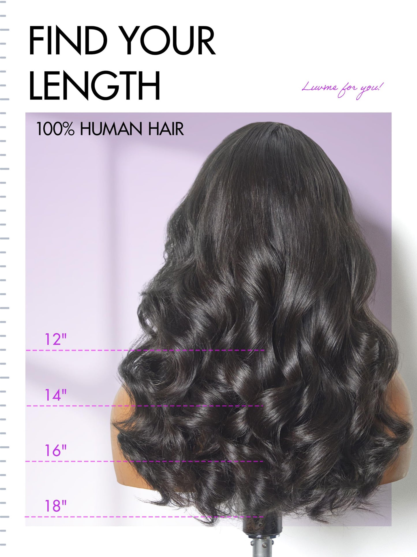 LUVME HAIR 100% Human Hair Wigs Loose Wave Glueless Lace Front 14 Inches, Pre Cut Plucked Hd Lace Short Wig Ready To Go Natural Color Straight Bleached Knots Side Part Black Wigs