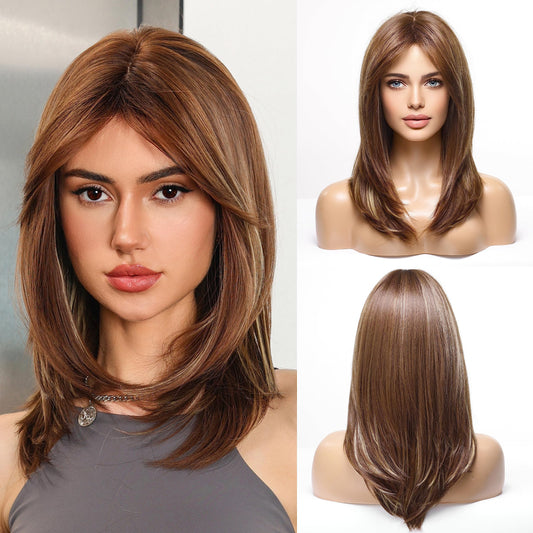 HAIRCUBE Layered Wigs for Women Synthetic Wig