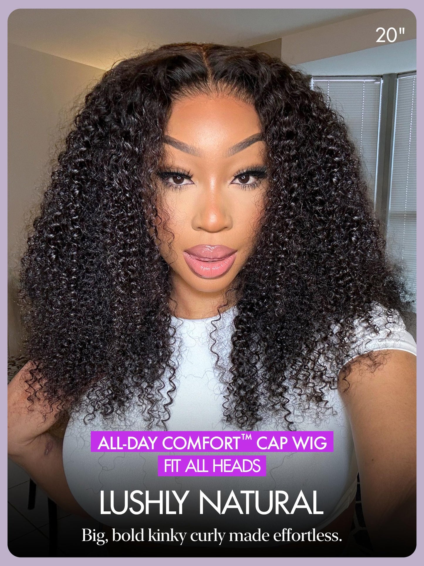 LUVME HAIR All-Day Comfort™ Kinky Curly 5X5 Lace Front Wigs All-Day Comfort Wig Human Hair Curly Hair glueless wigs human hair pre plucked pre cut long black wig lace closure wigs frontal wigs
