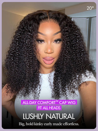 LUVME HAIR Kinky Curly 5X5 Lace Front Wigs All-Day Comfort Wig Human Hair Curly Hair glueless wigs human hair pre plucked pre cut long black wig lace closure wigs frontal wigs human hair